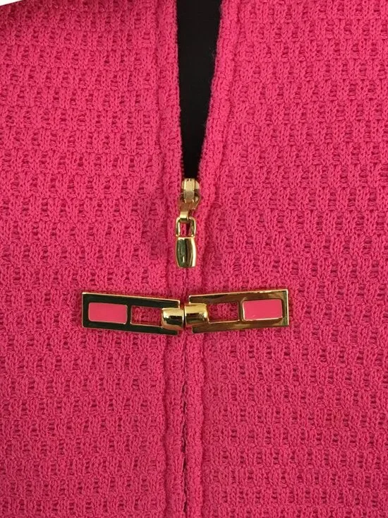 BEAUTIFUL St John collection knit pink jacket skirt suit size 12 - Picture 7 of 10